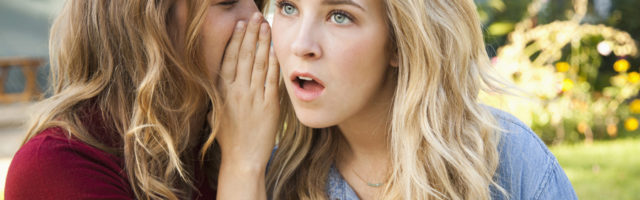 USA, Utah, Provo, Two friends gossiping 